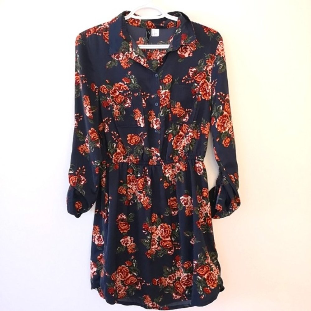 H&M Dress Navy Floral